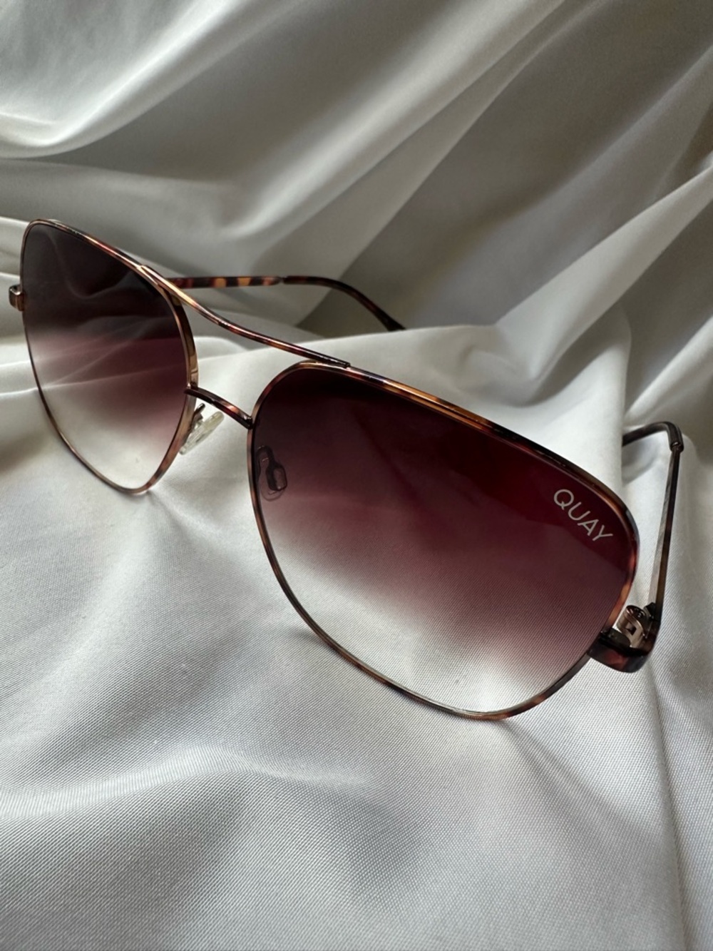 Quay Australia Gradient Brown Aviator Sunglasses
